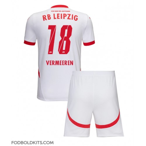 RB Leipzig Arthur Vermeeren #18 Hjemmebanesæt Børn 2024-25 Kortærmet (+ Korte bukser)